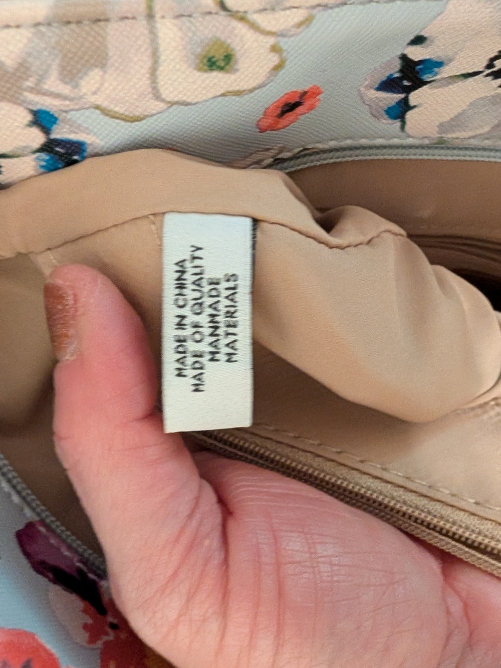 Nine West Pastel Blue Floral Tote - Picture 7 of 10